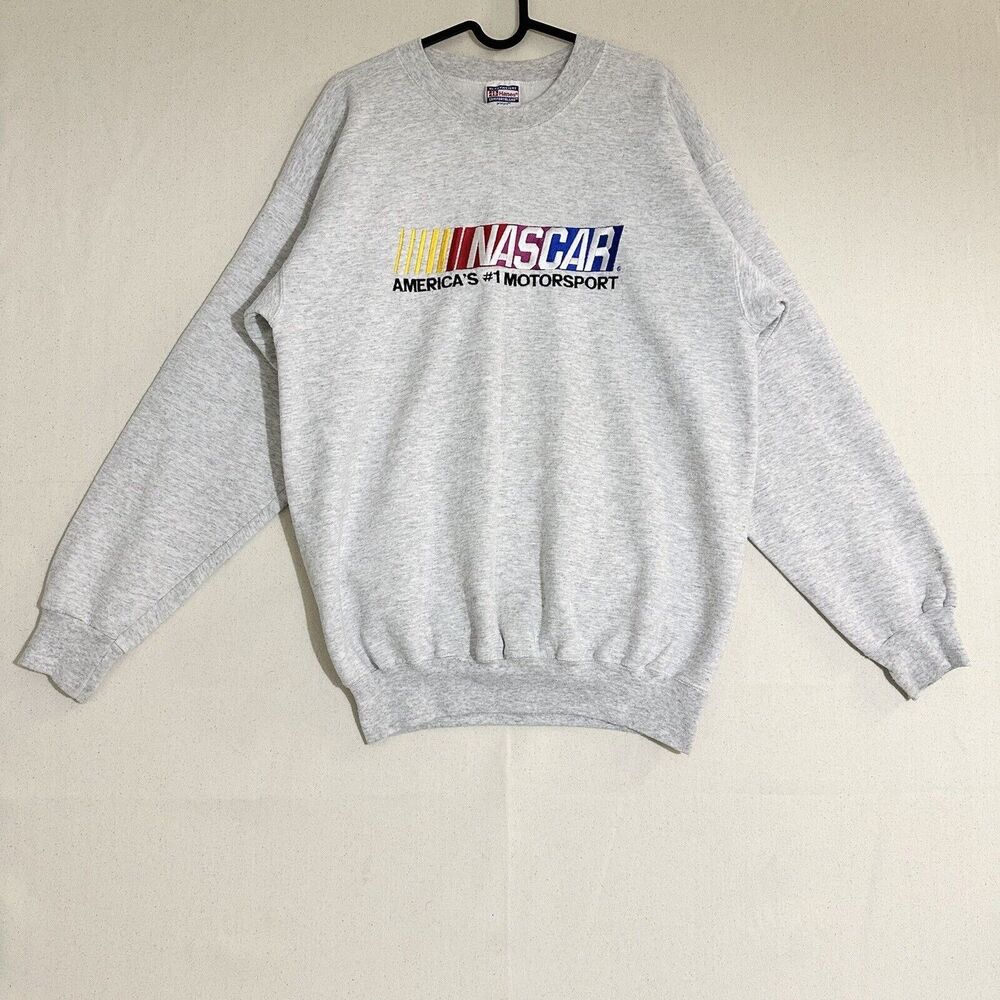 VINTAGE NASCAR racing embroidered crewneck sweatshirt size medium